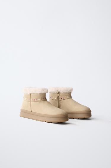 BOTA BORREGUILLO - Marrón de Zara