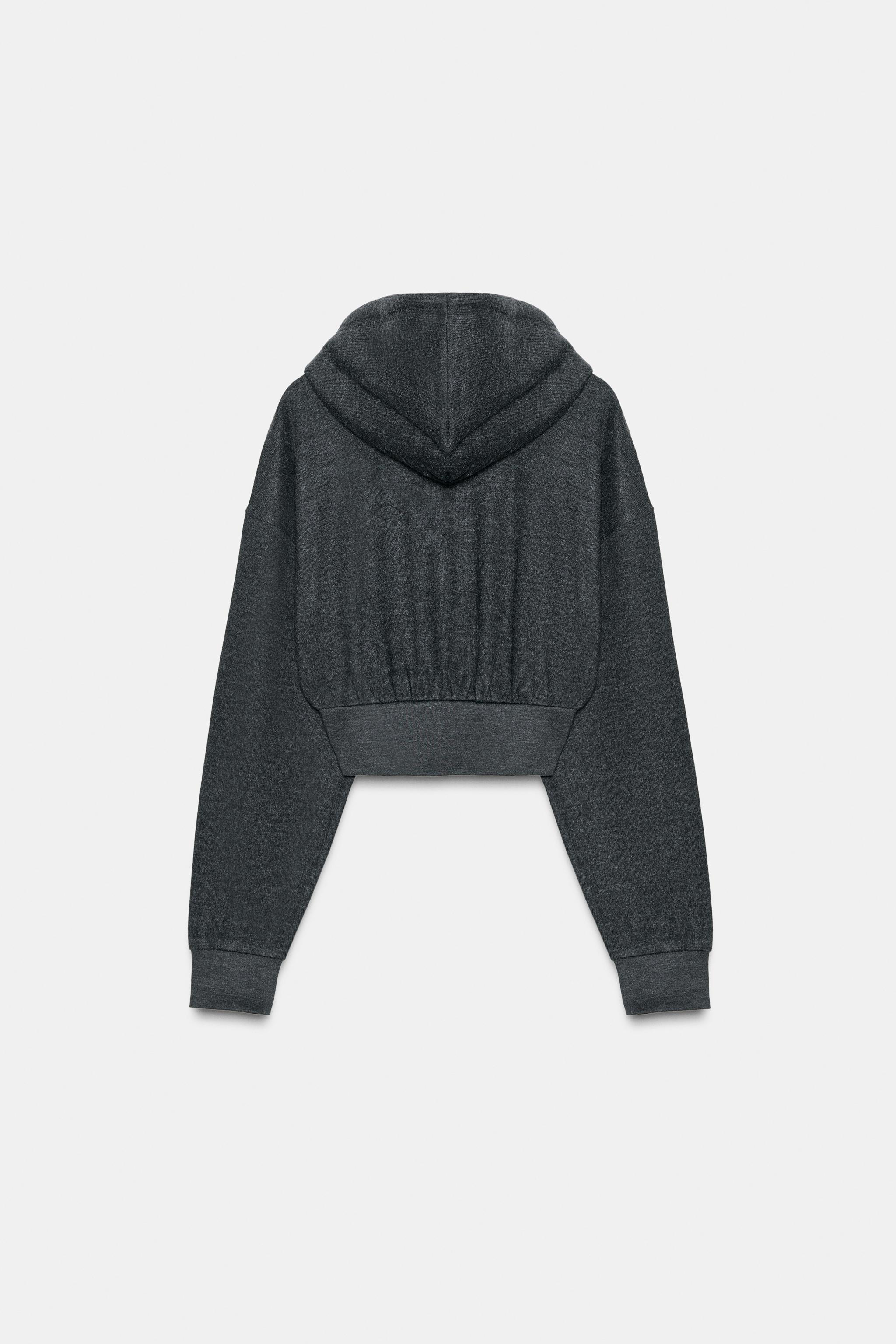 COHE⭐︎2冊 CROPPED HOODIE SWEATSHIRT - Dark gray | ZARA United States