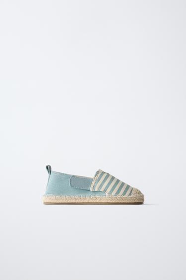 STRIPED JUTE ESPADRILLES - Blue by Zara