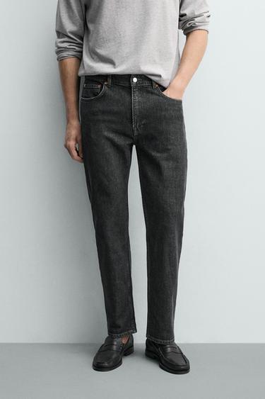 REGULAR FIT LIGHTWEIGHT JEANS - Charcoal by Zara