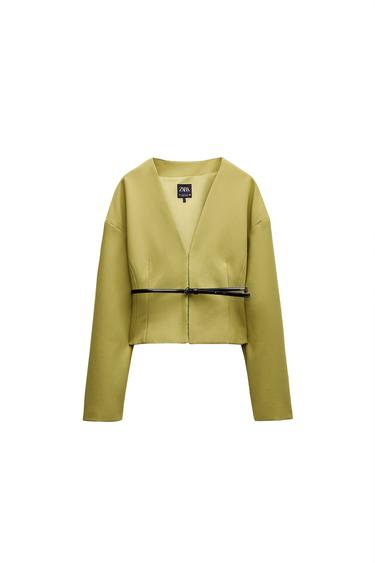 BELTED FITTED BLAZER