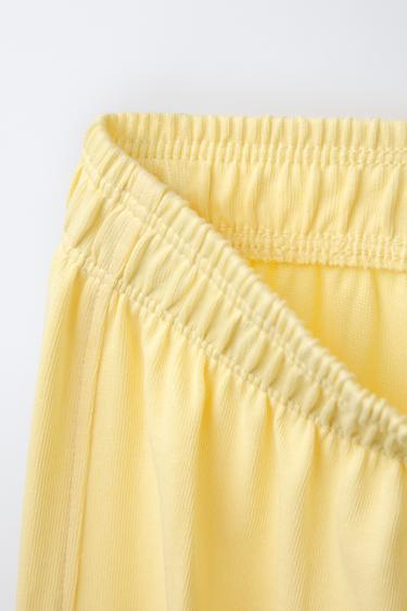 PLAIN HEAVY WEIGHT WIDE-LEG TROUSERS - Yellow by Zara - Image 2