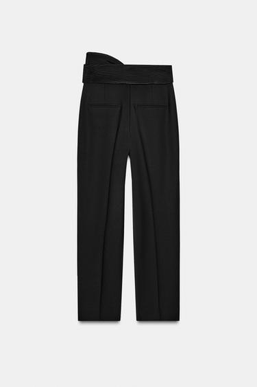 PANTALON AVEC CEINTURE À NŒUD ZW COLLECTION LIMITED EDITION - Noir de Zara - Image 7