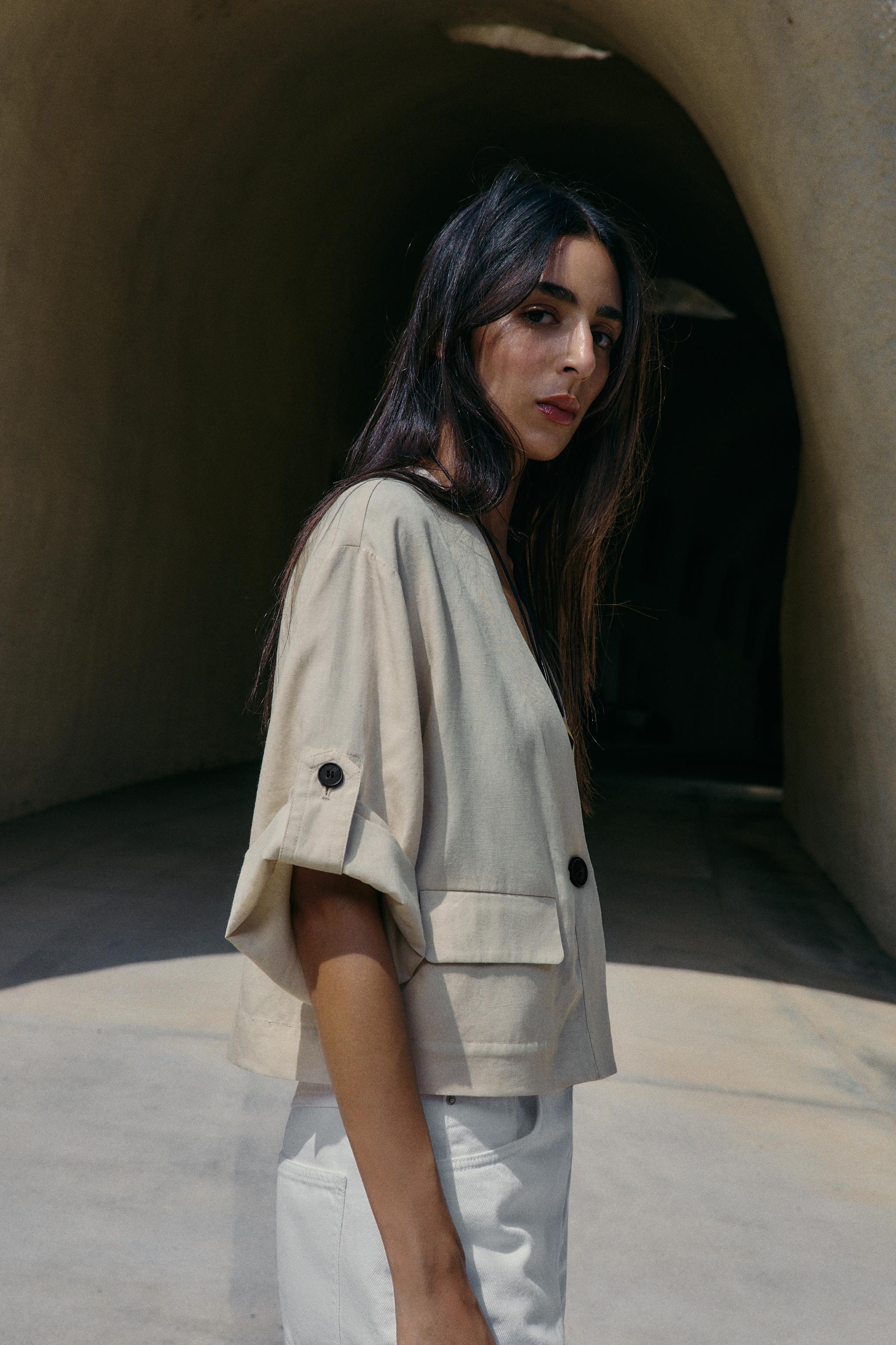 TURN-UP SLEEVE JACKET - Terracotta | ZARA United Kingdom