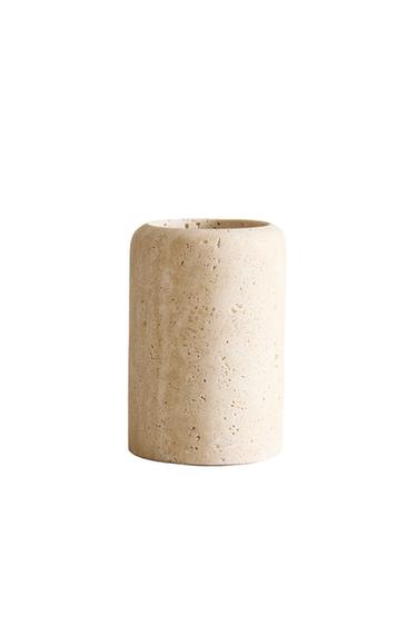 BEIGE MARBLE TOOTHBRUSH HOLDER - Beige by Zara