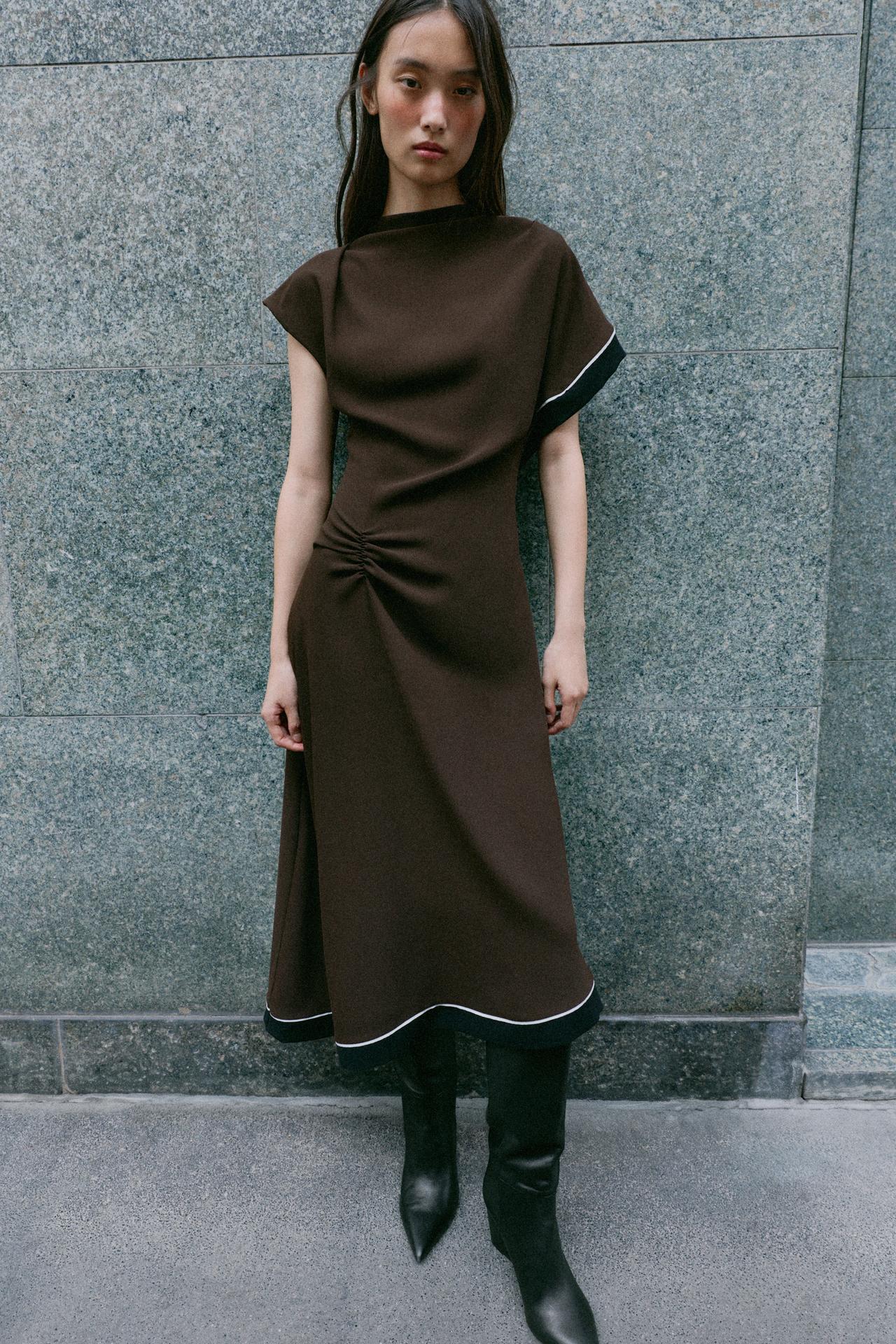 ASYMMETRIC MIDI DRESS