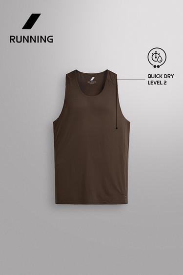 LIGHTWEIGHT RUNNING TANK TOP - Dark brown by Zara - Image 5