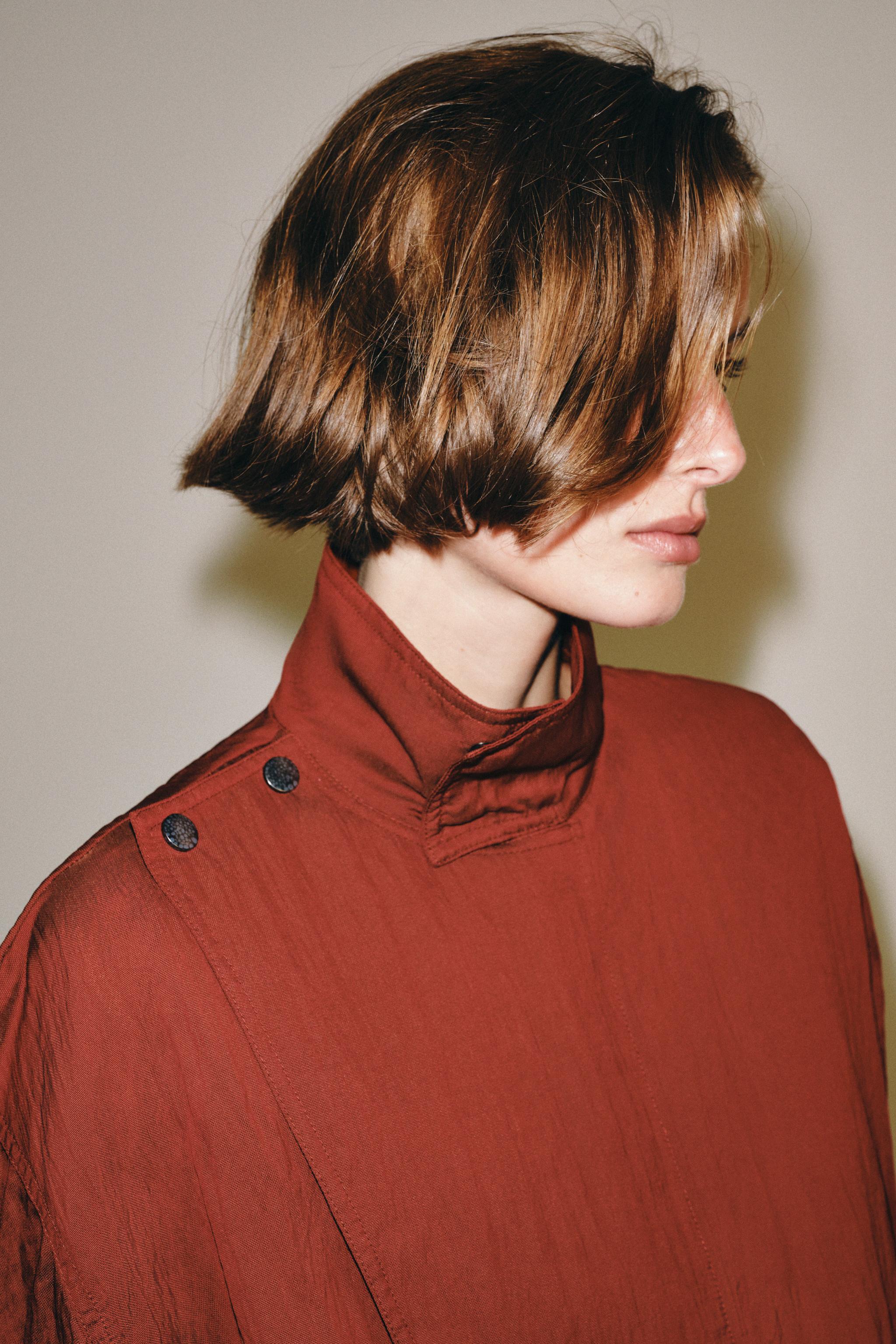 Женские куртки Zara ZW COLLECTION WRAP JACKET — фото 7