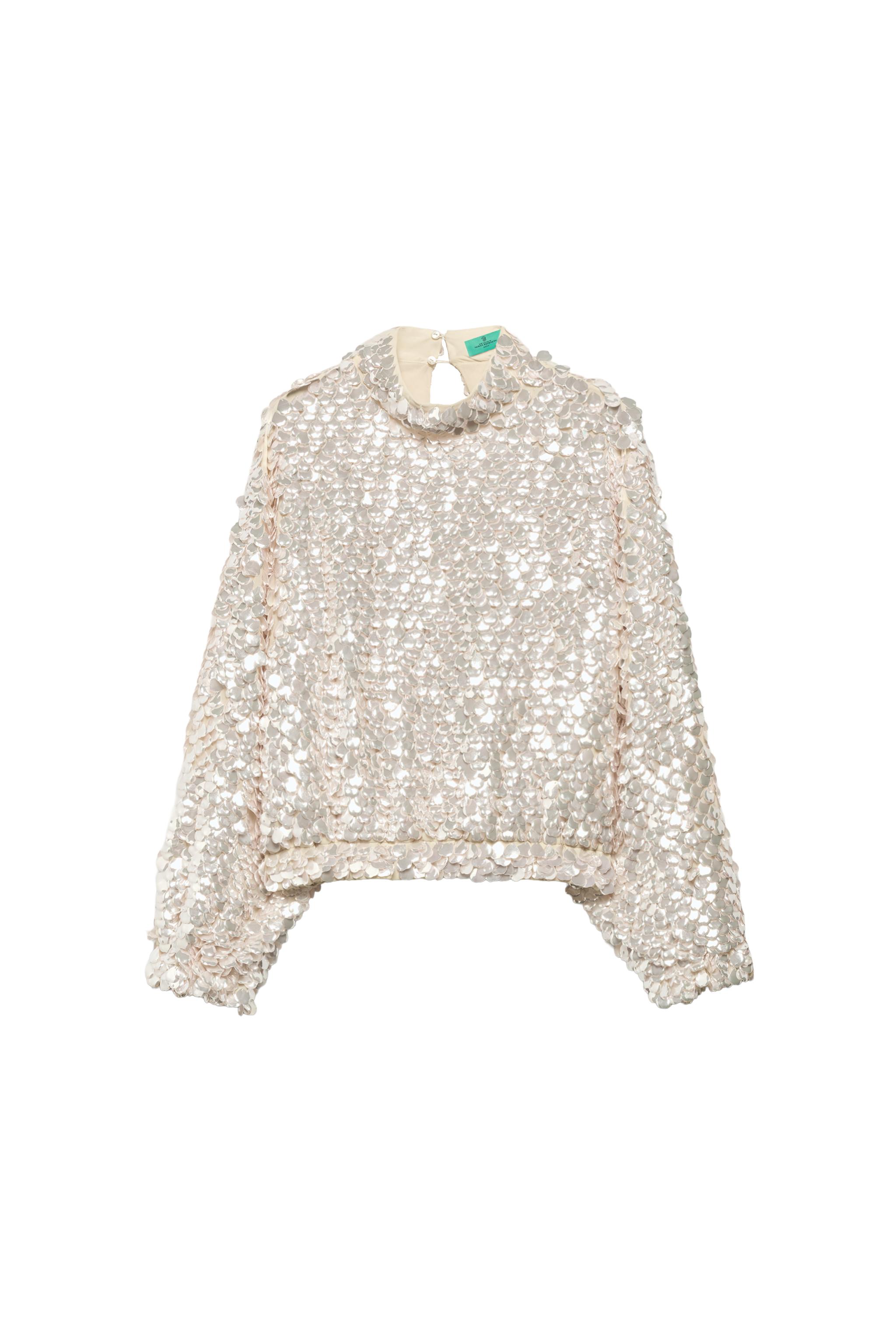 ♡さりーページ♡ MARISA BERENSON X ZARA SEQUIN TOP - Light pink | ZARA United States