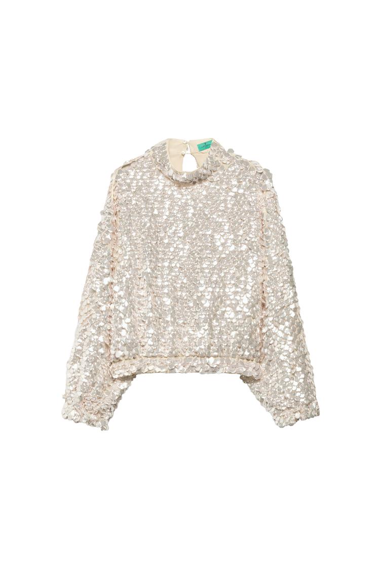 Top lentejuelas marisa berenson x zara
