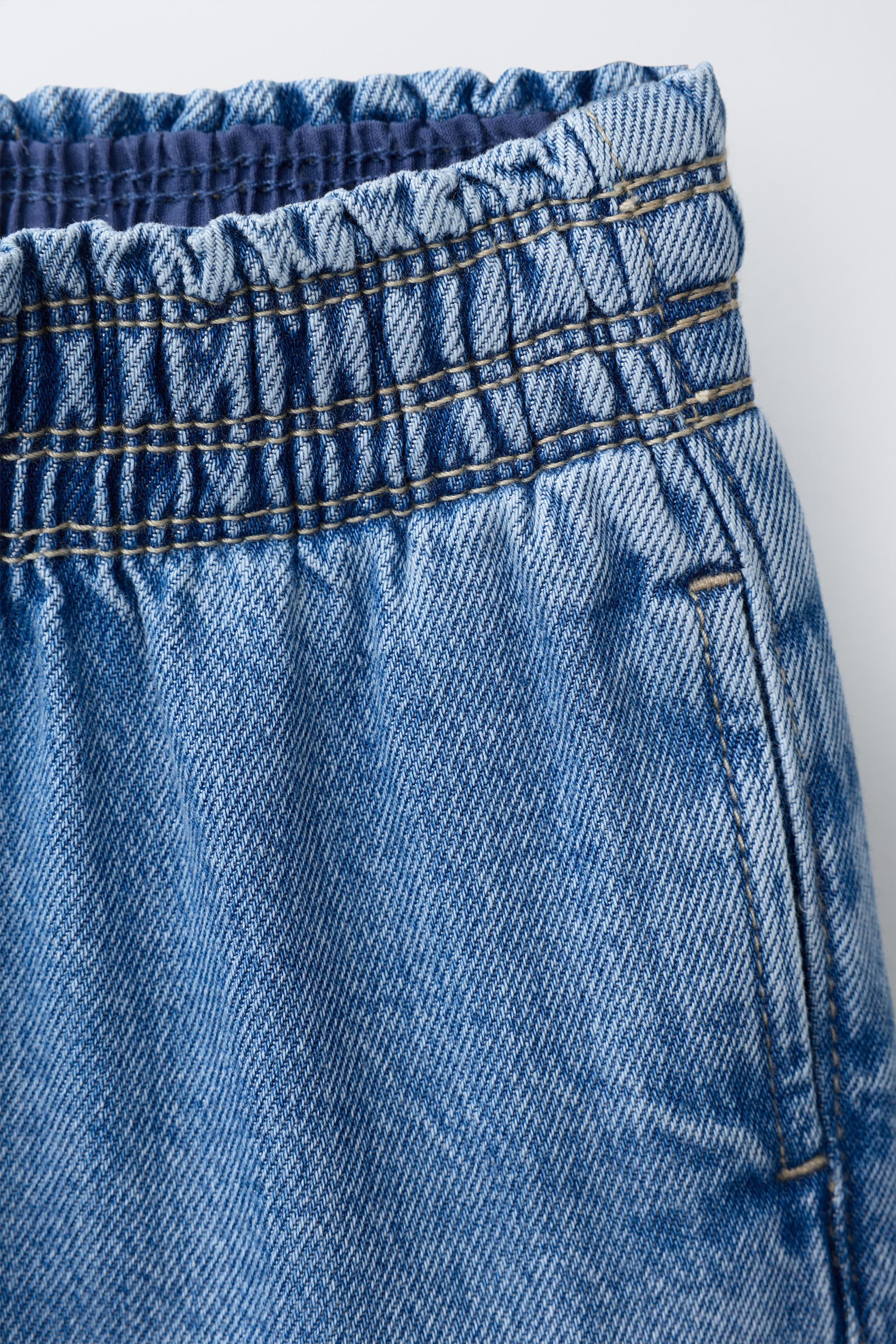 ワイドレッグデニムパンツ - ミディアムブルー | ZARA Japan / 日本