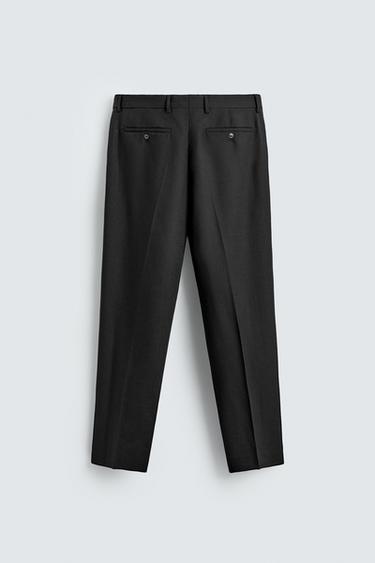 100% WOOL SUIT TROUSERS - Black by Zara - Image 6