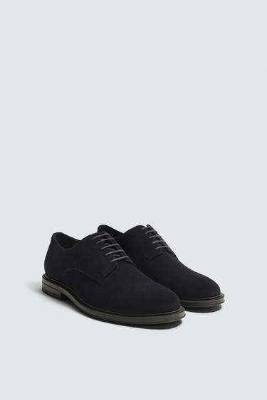 ZAPATO PIEL - Azul de Zara