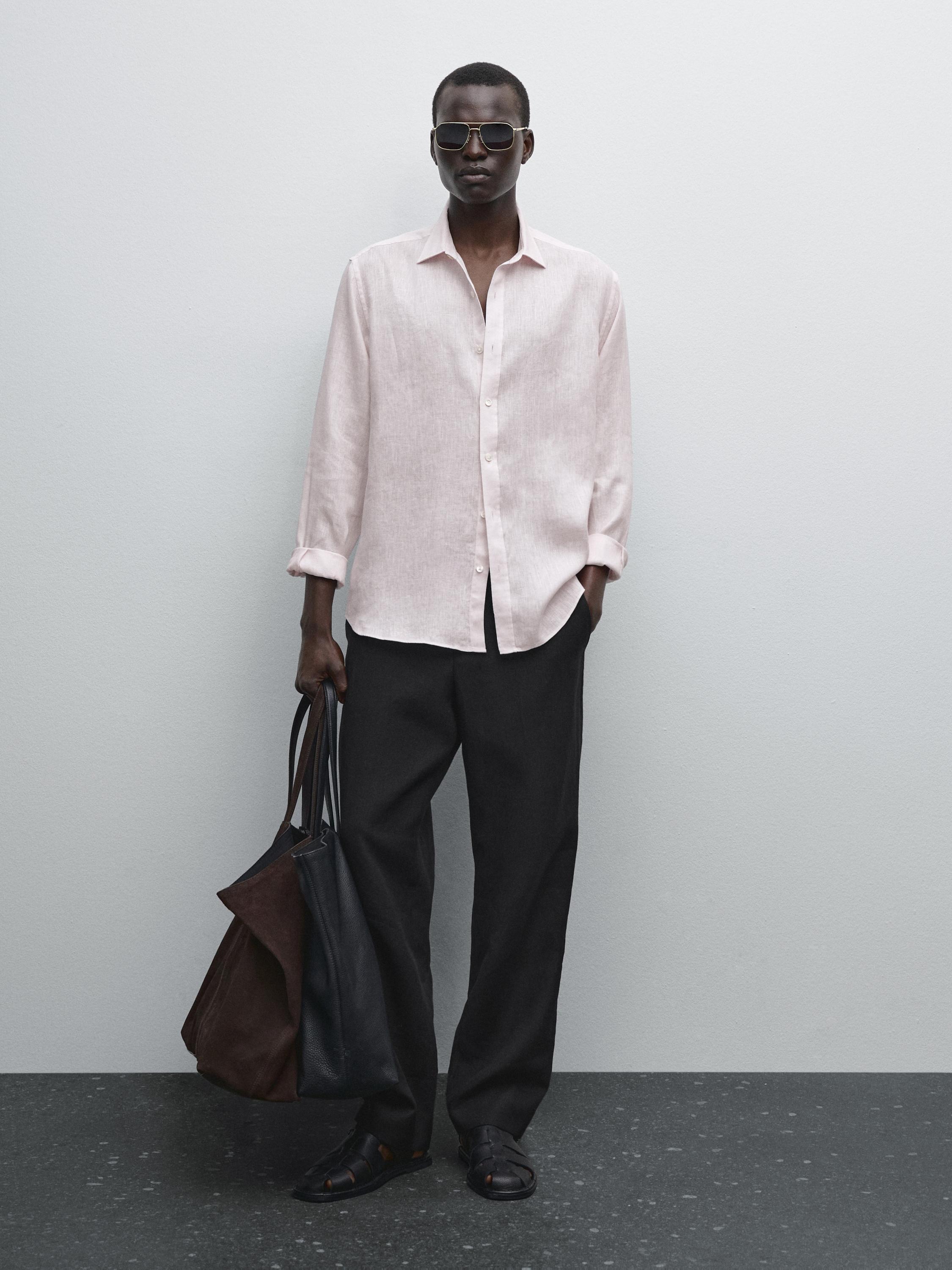 100% linen regular fit shirt
