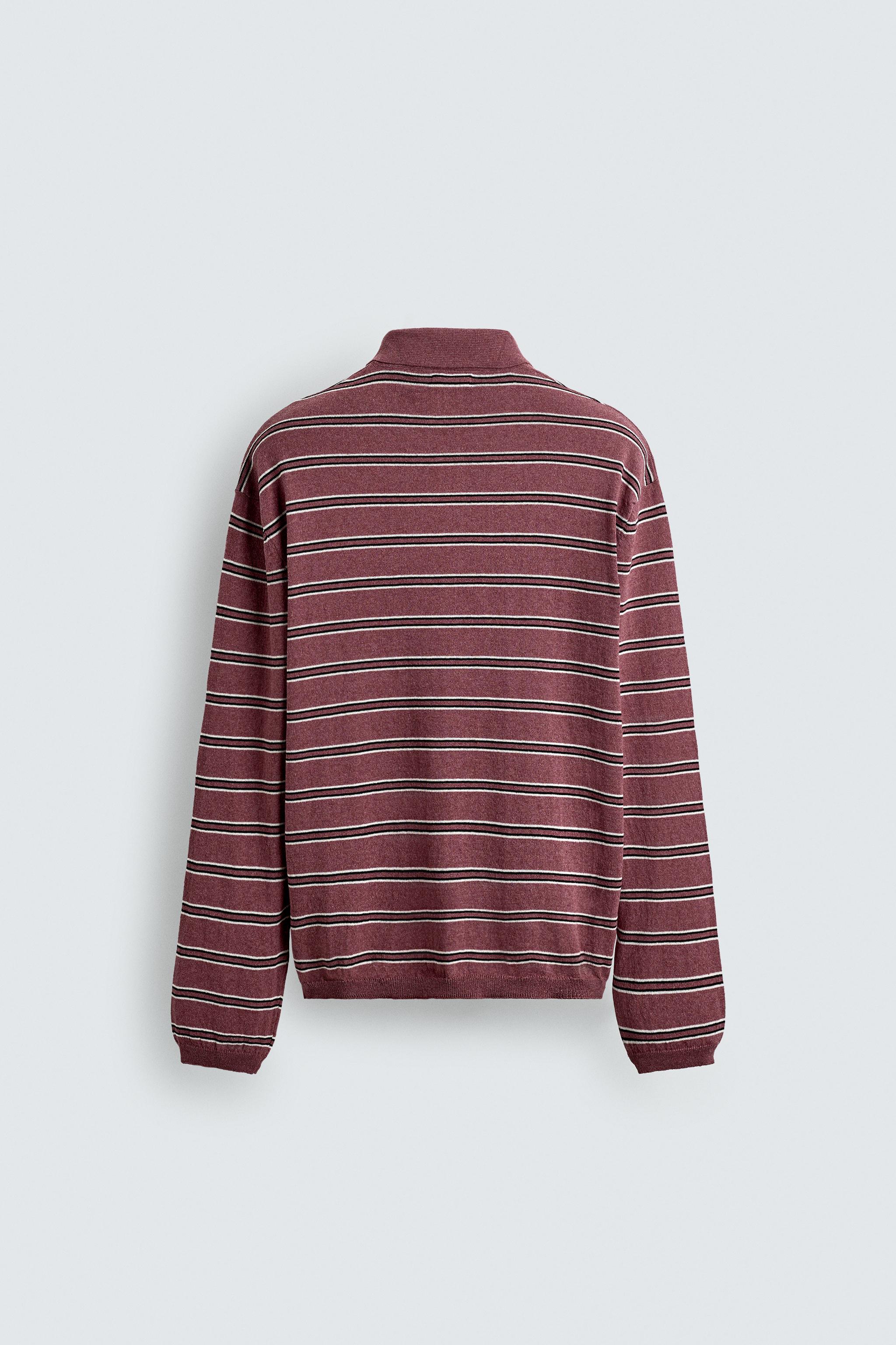 POLO EN MAILLE À RAYURES
