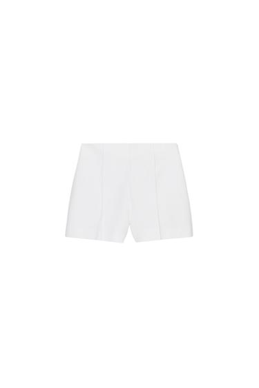 SHORTS TIRO ALTO - Blanco de Zara