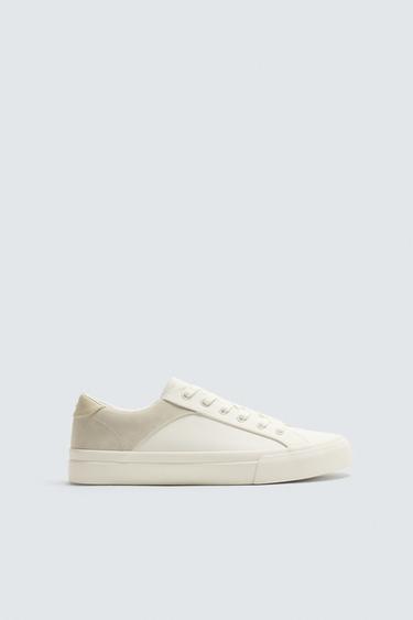 TÊNIS COM DETALHE NO CALCANHAR - Branco da Zara