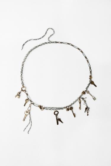 CINTURÓN METÁLICO COMBINADO LLAVES - Oro / Plata de Zara