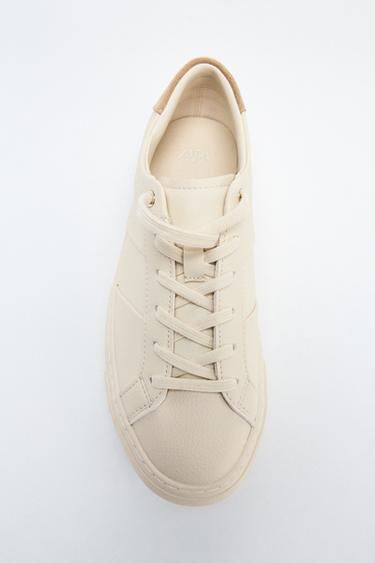 TRAINERS WITH CONTRAST BACK DETAIL - White by Zara