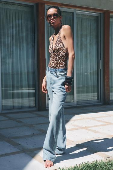 JEANS ZW COLLECTION RECTOS TIRO BAJO RELAXED - Azul claro de Zara