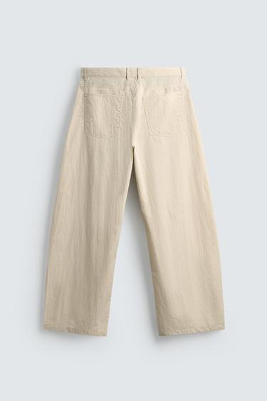 PANTALON COUPE BALLON - Écru de Zara - Image 7