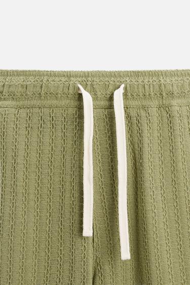 TEXTURED TROUSERS - Moss green by Zara - Image 7