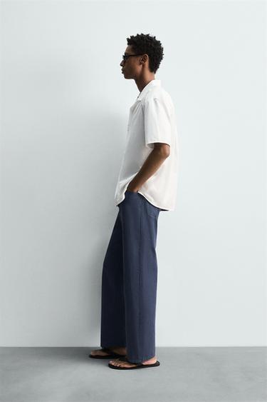 RELAXED FIT POPLIN SHIRT - Oyster-white by Zara - Image 3