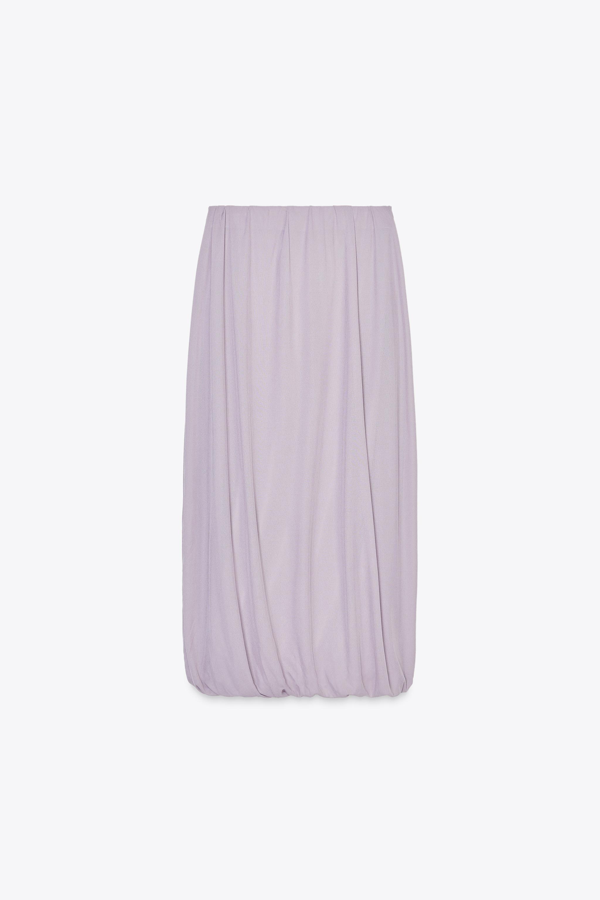 ミディ丈チュールスカート - ブルー | ZARA Japan / 日本