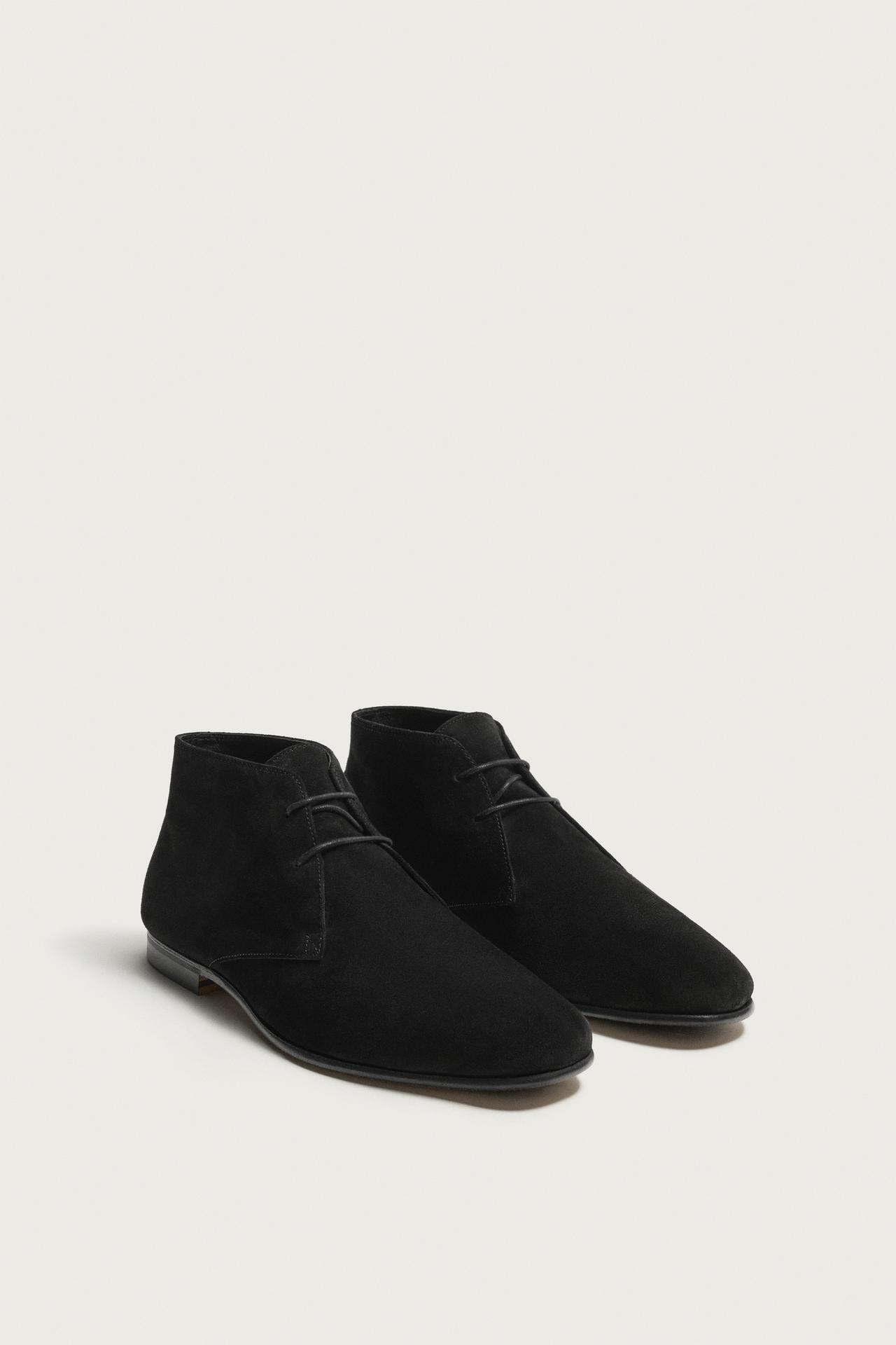 LEATHER BOOT — Black