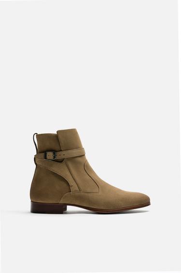 LEREN LAARZEN MET GESP BOBBY GILLESPIE X ZARA - Bruin van Zara