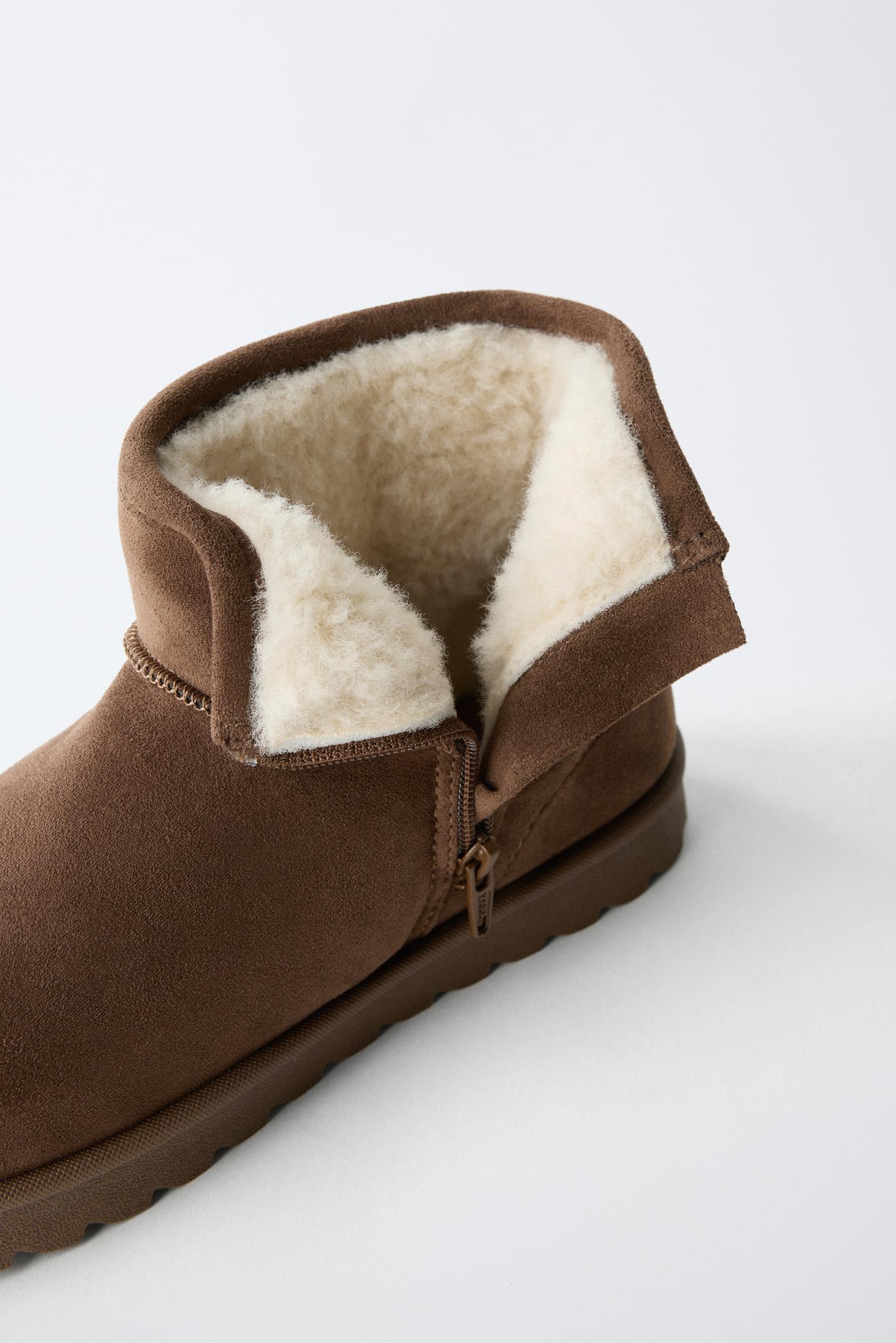 Детские ботинки Zara Lined Ankle, цвет: Коричневый — фото 3