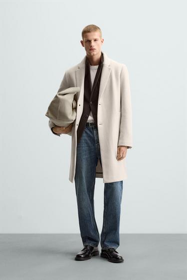 CASACO COM LÃ - Bege da Zara - Imagem 0