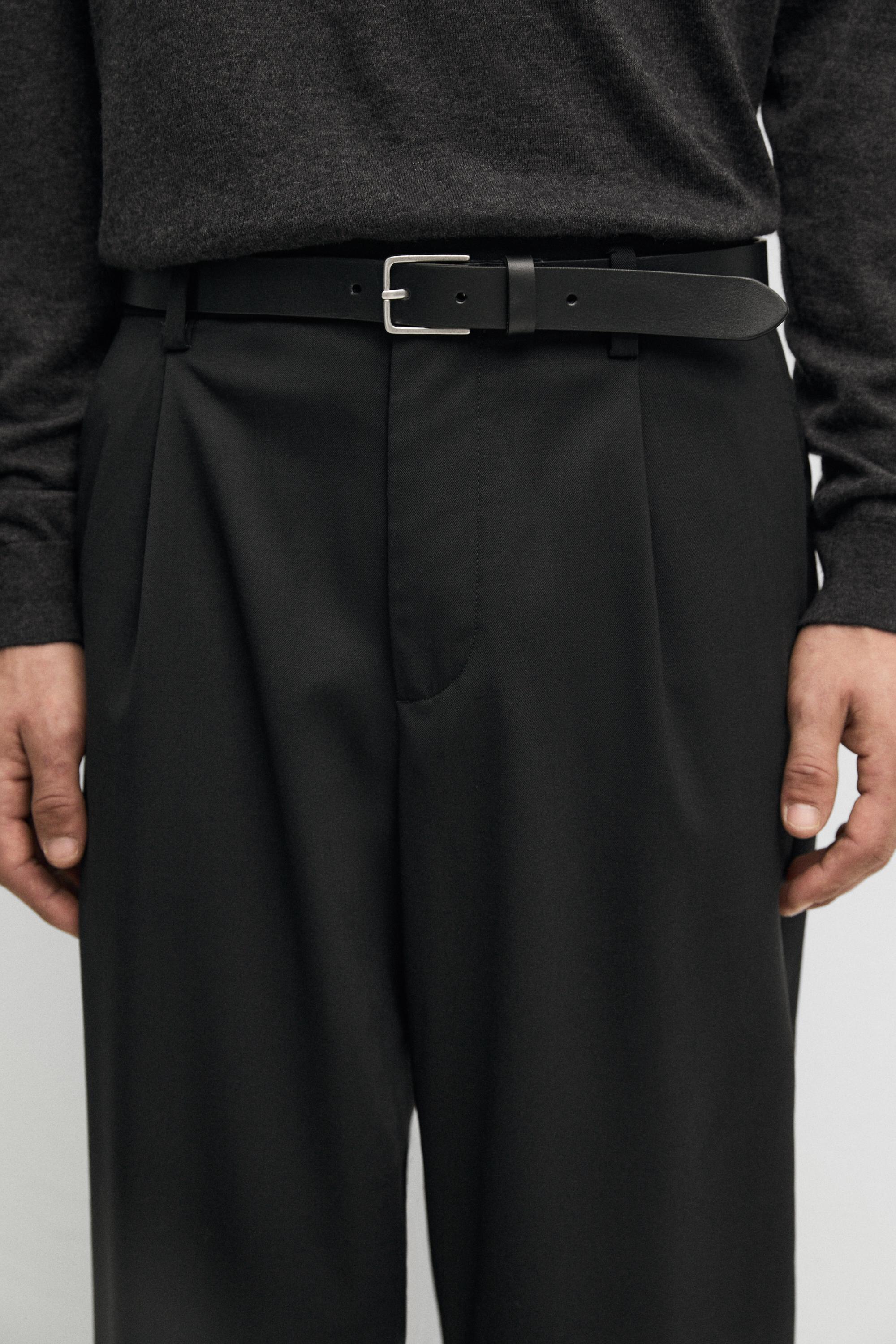 wool blend cool darted pants