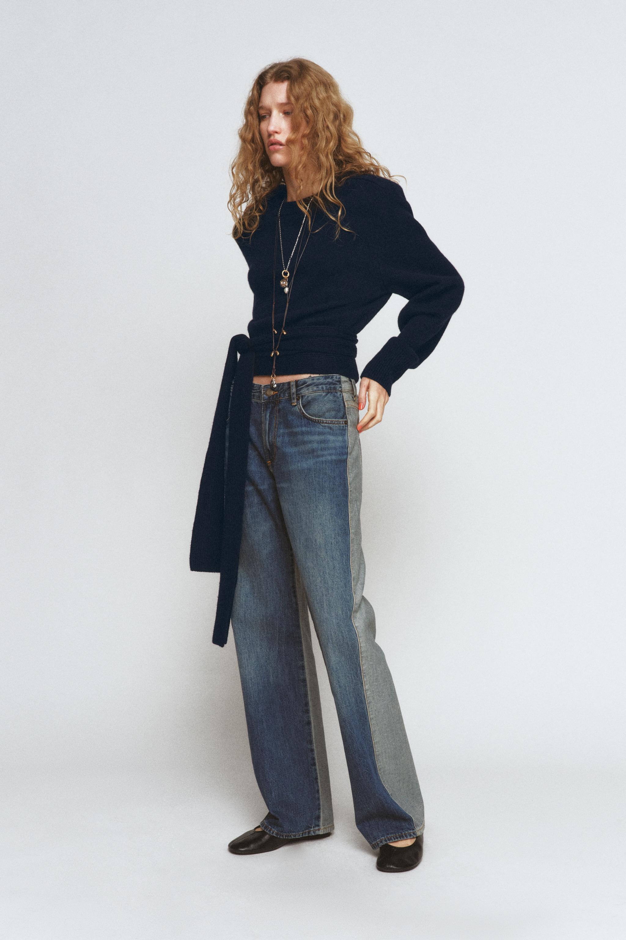 ZW COLLECTION MID-RISE STRAIGHT LEG JEANS - Blue | ZARA United States