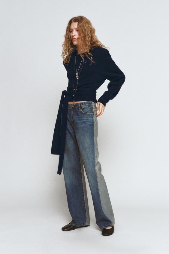 ZW COLLECTION MID-RISE STRAIGHT LEG JEANS