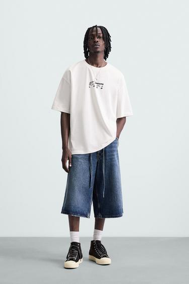 CAMISETA GRÁFICOS ESTAMPADOS - Blanco de Zara - Imagen 0