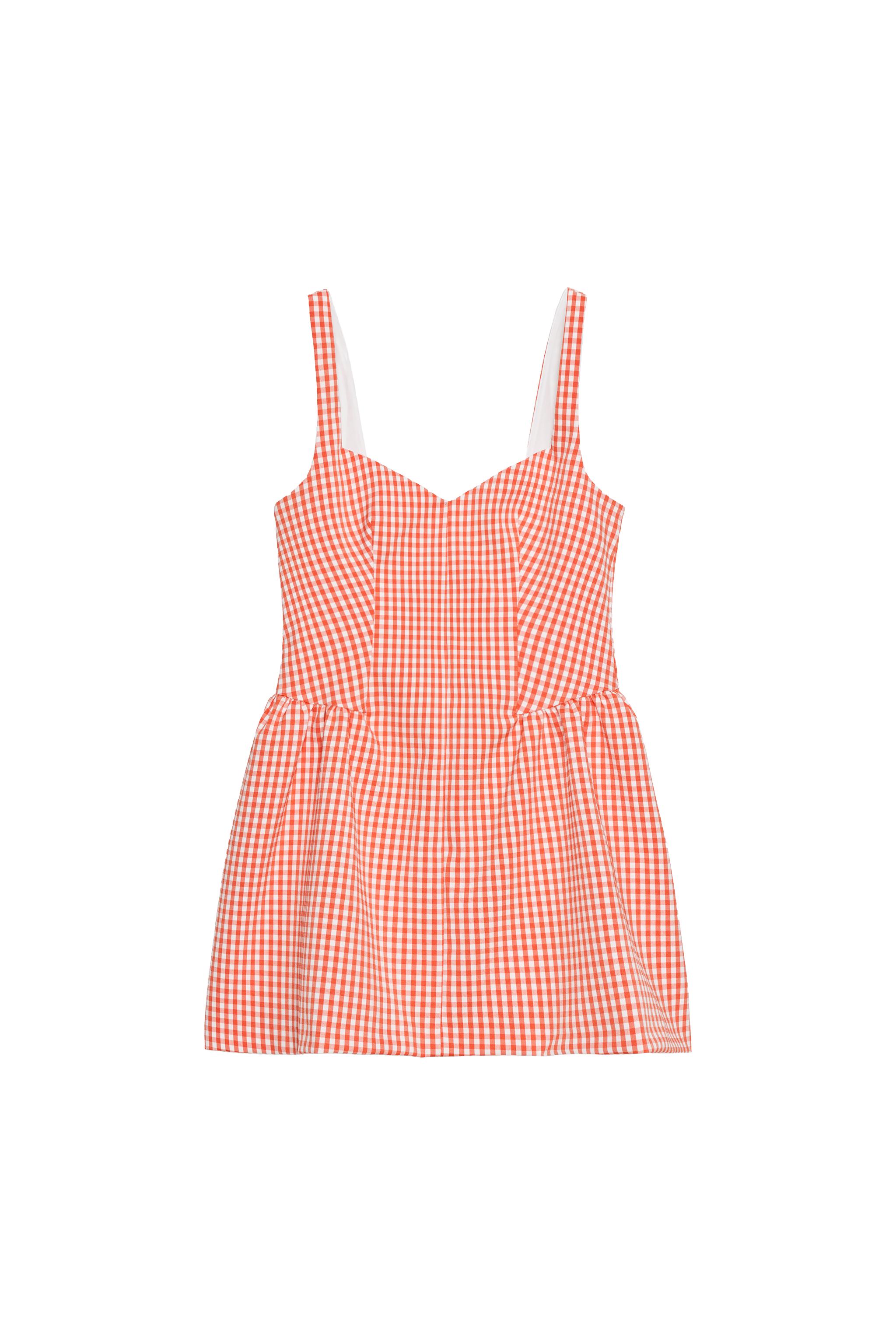 zara red gingham mini dress Zara Red Gingham Dress