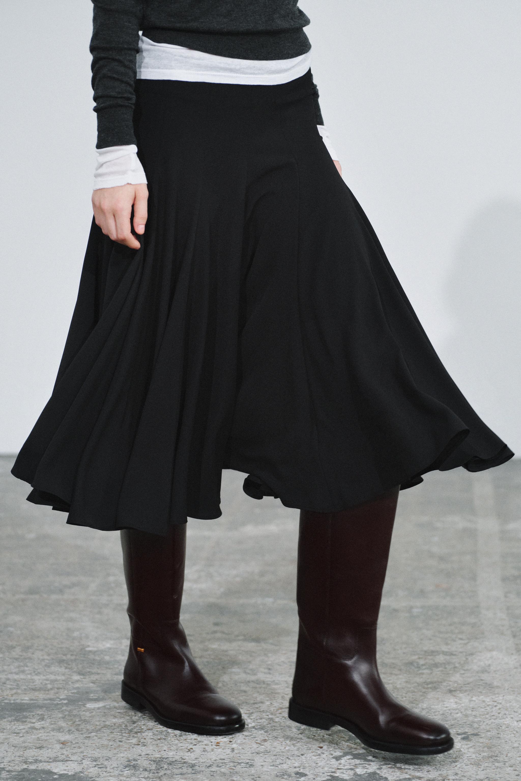 ZW COLLECTION MIDI VOLUME SKIRT
