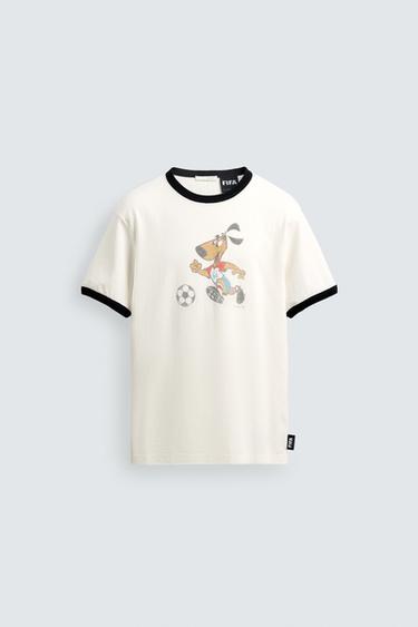 STRIKER USA 94 FIFA WORLD CUP™ FIFA CLASSICS T-SHIRT - Oyster-white by Zara