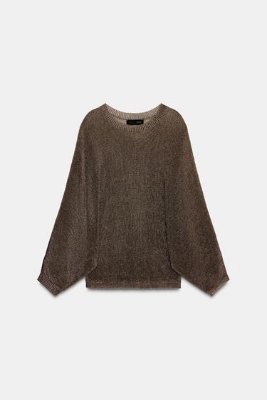 JERSEY METALIZADO PUNTO - Dorado de Zara