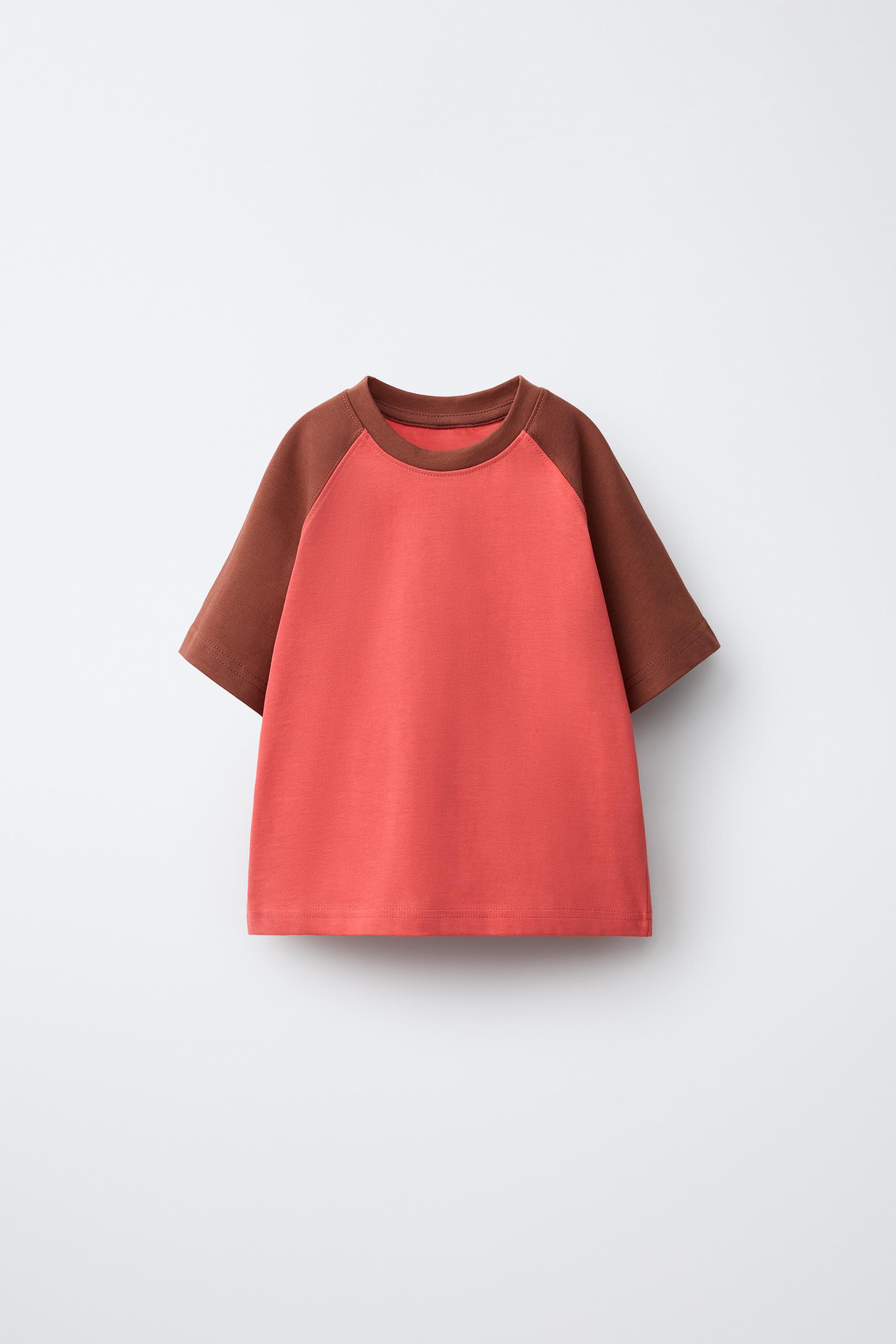 RAGLAN SLEEVE T-SHIRT — Red / Coral