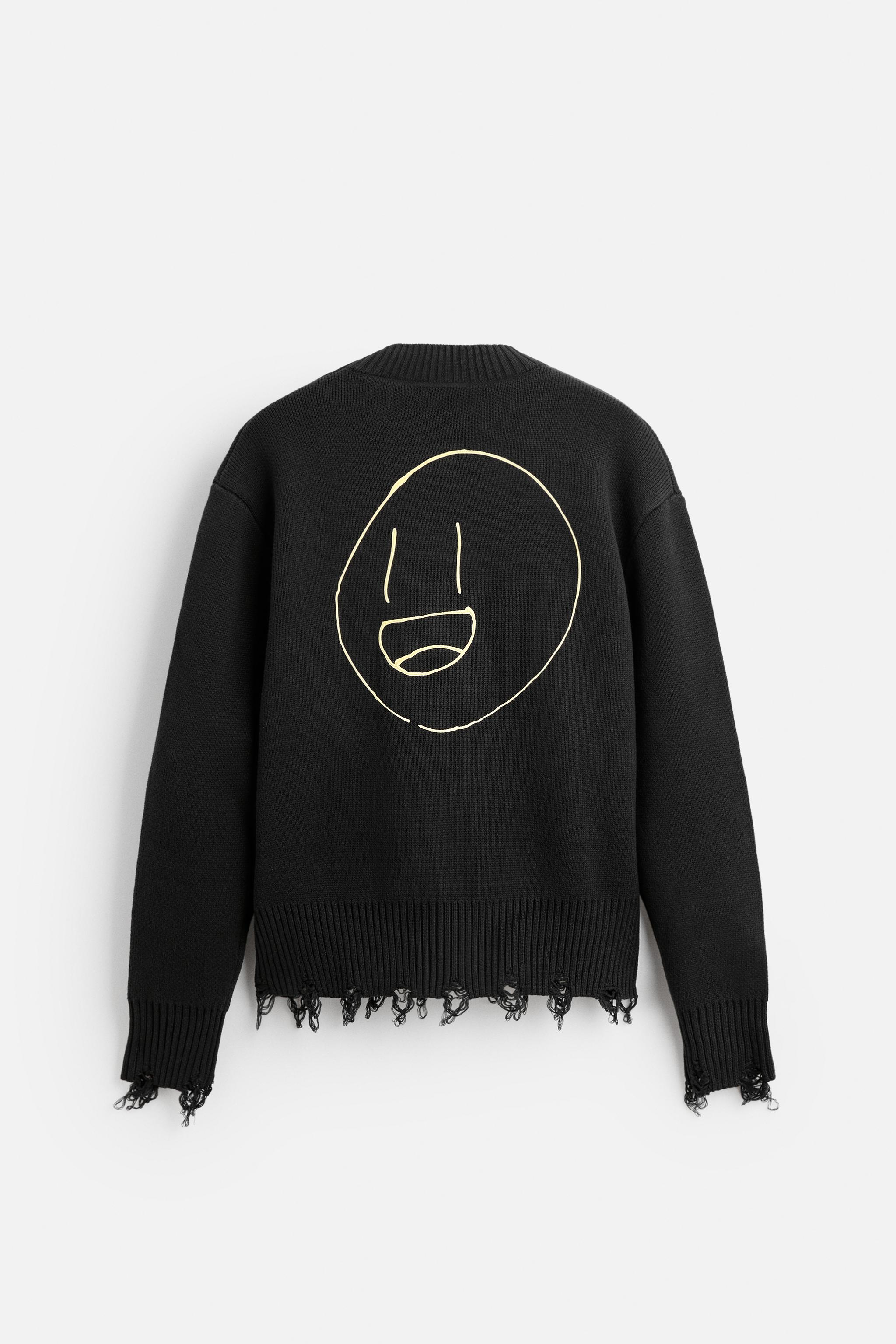堅実な究極の GRAFFITI PRINT CARDIGAN - Black | ZARA Australia トップス