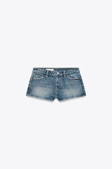 SHORT MICRO EN JEAN TRF TAILLE NORMALE - Bleu de Zara - Image 5