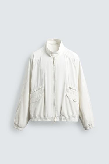 BLOUSON TECHNIQUE RELAXED FIT - Écru de Zara - Image 7