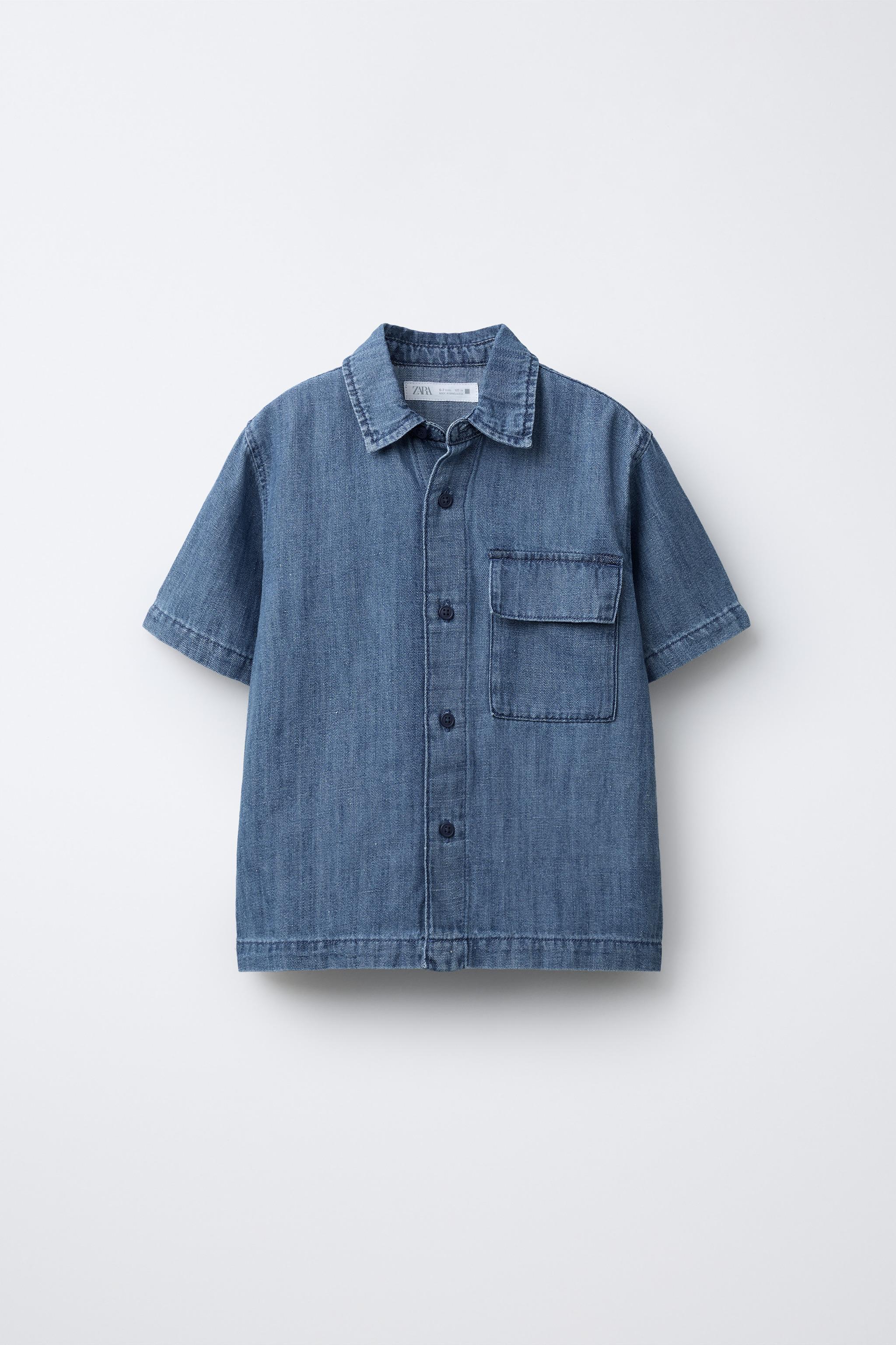 FLOWY DENIM SHIRT