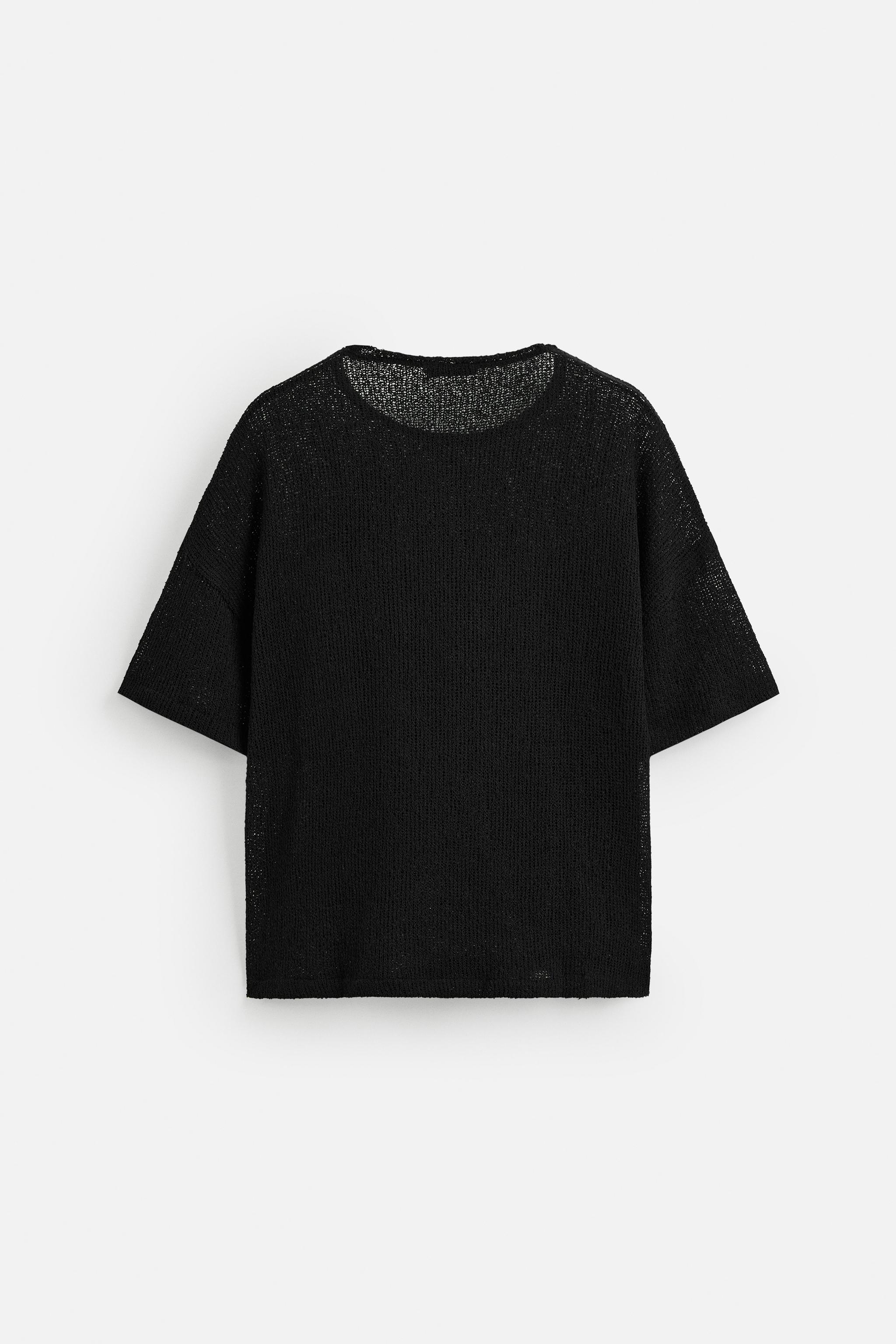 T-SHIRT EN MAILLE AJOURÉE