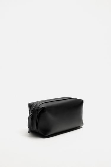 NAPPA LEATHER TOILETRY BAG - Black by Zara - Image 1