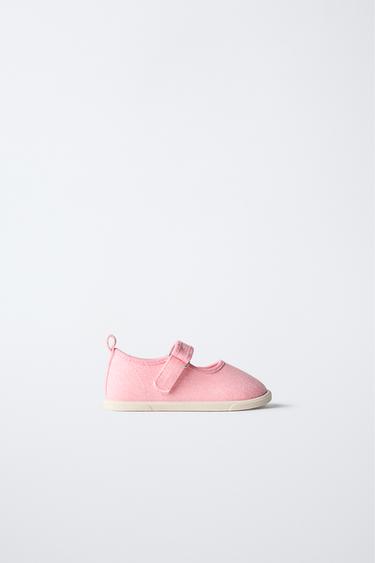 BAREFOOT COTTON BALLET FLATS - Pink by Zara