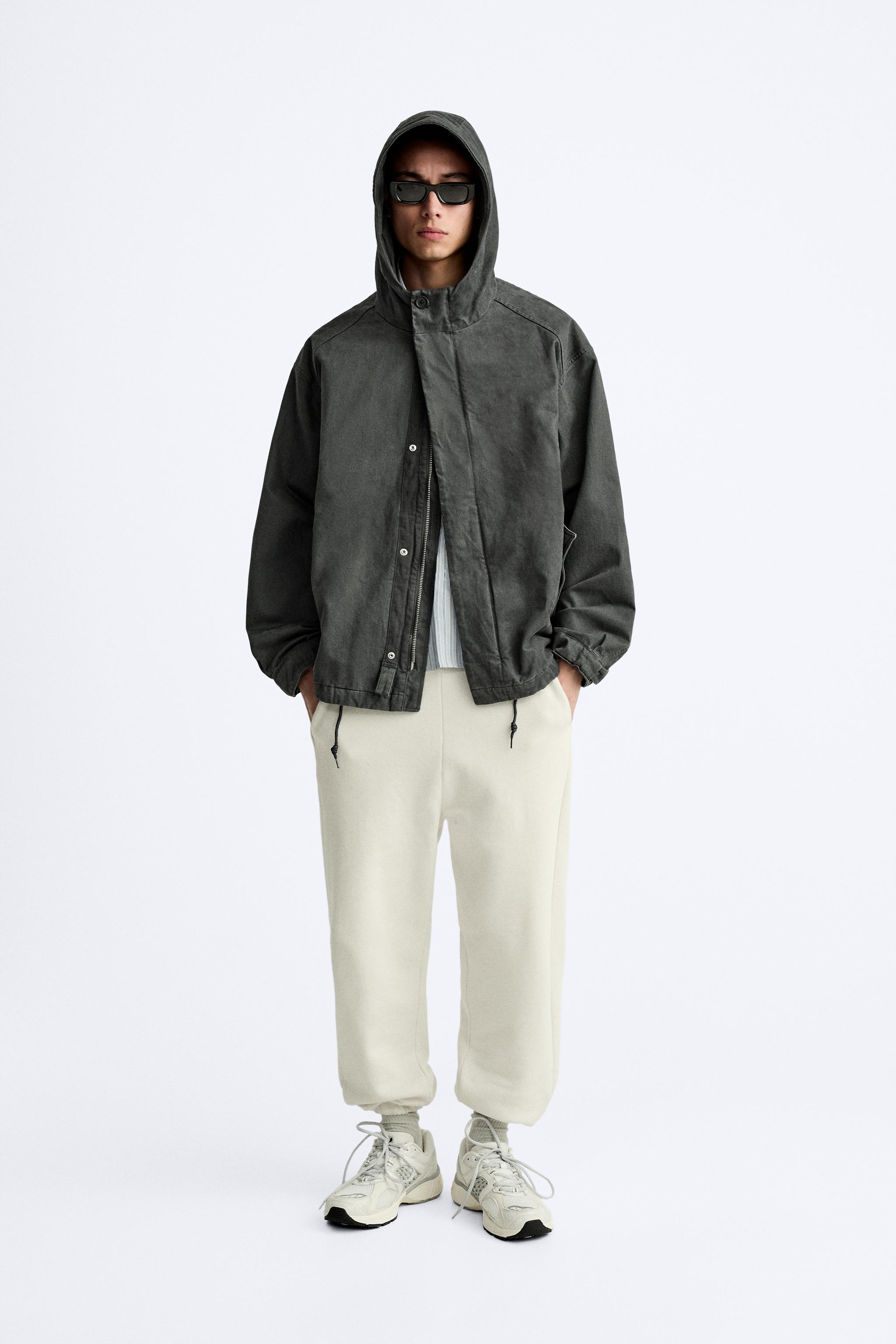 WASHED EFFECT COTTON JACKET - Gray | ZARA United States