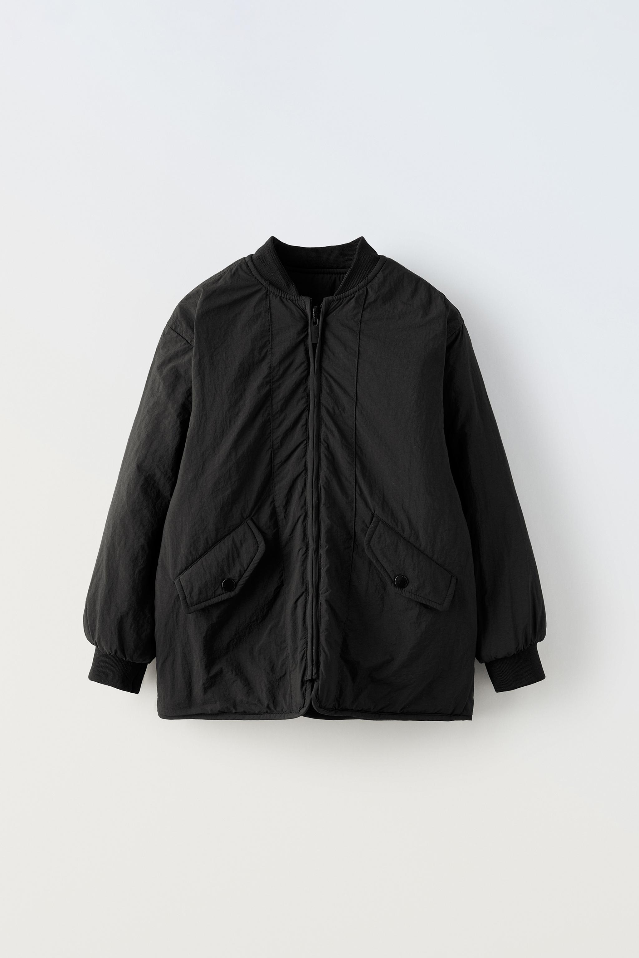 Zara black store bomber jacket womens